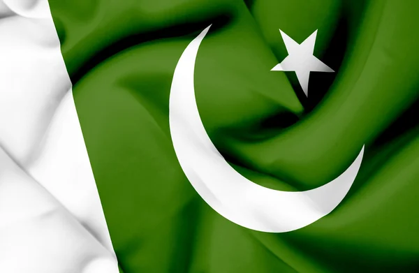 Pakistán ondeando bandera — Foto de Stock