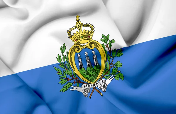 San Marino waving flag — Stock Photo, Image