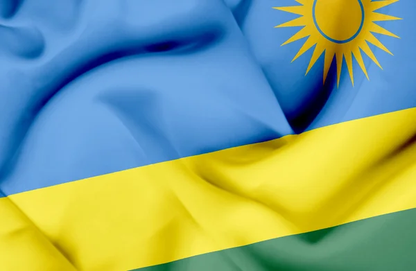 Ruanda schwenkt Flagge — Stockfoto