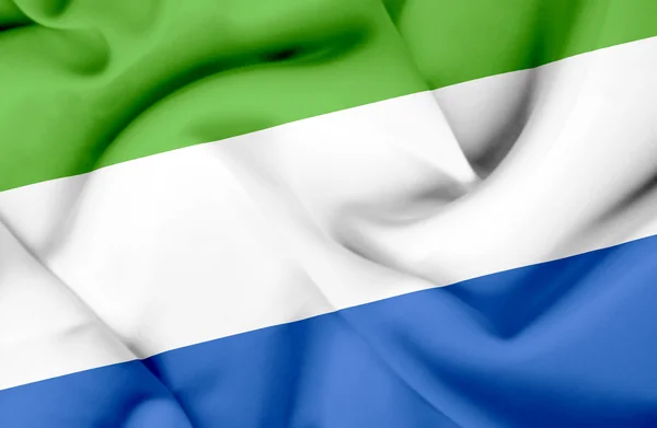 Wapperende vlag van Sierra leone — Stockfoto