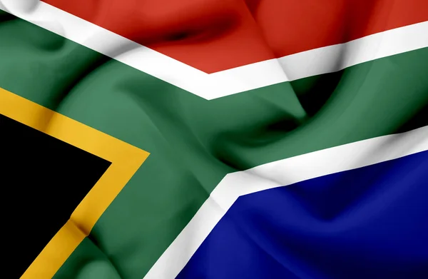 Sydafrika viftar Flagga — Stockfoto