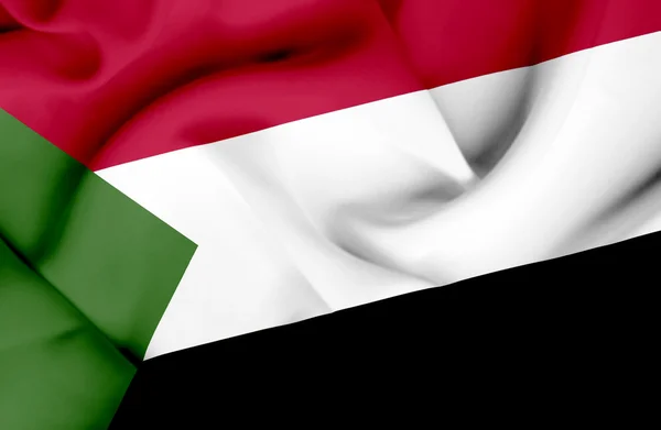 Sudan waving flag — Stock Photo, Image