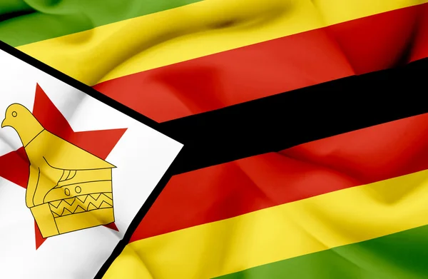 Vlající vlajka Zimbabwe — Stock fotografie