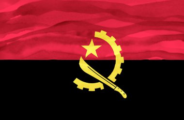 geschilderde vlag van angola