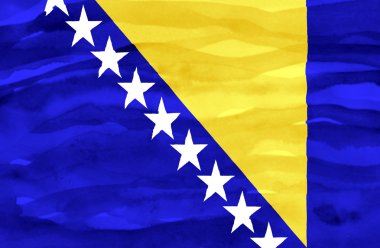 boyalı Bosna-Hersek bayrağı