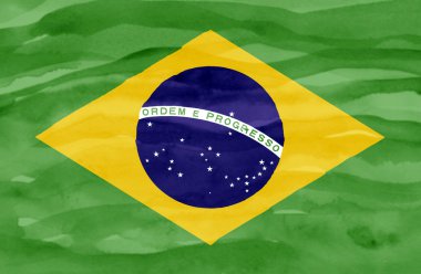 geschilderde vlag van Brazilië