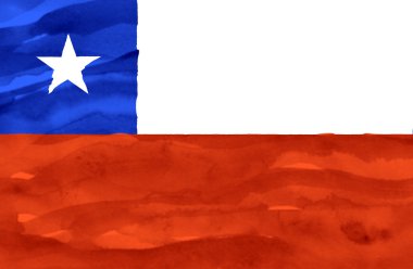 boyalı Şili bayrağı