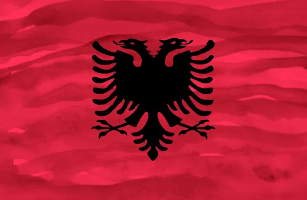 Geschilderde vlag van Albanië — Stockfoto