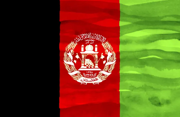 Bemalte Flagge Afghanistans — Stockfoto