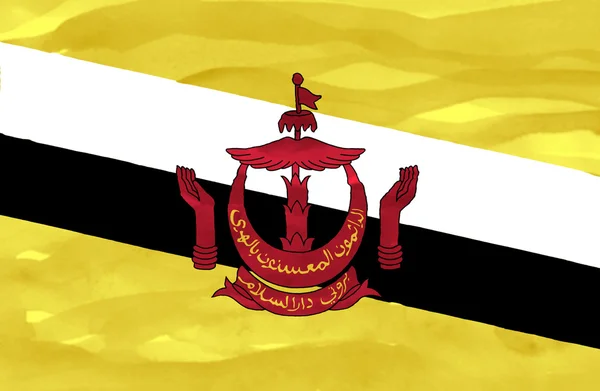 Bandeira pintada de Brunei — Fotografia de Stock