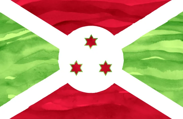 Painted flag of Burundi — Stock Photo, Image