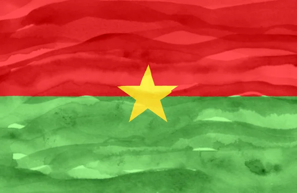 Drapeau peint du Burkina Faso — Photo