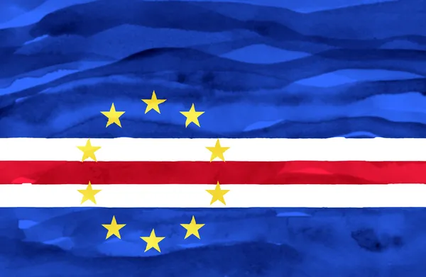 Bandera pintada de Cabo Verde — Foto de Stock