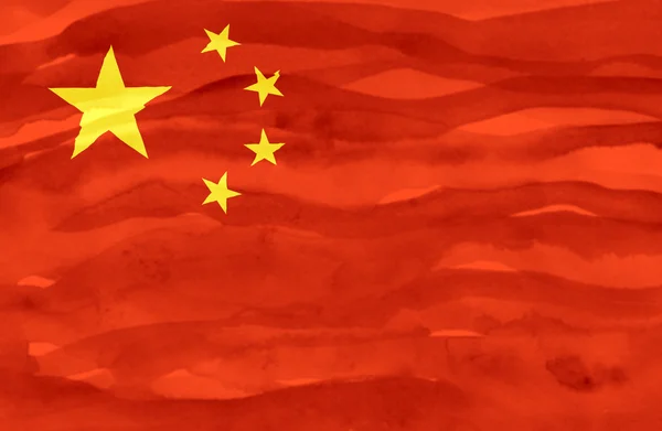 Bemalte Flagge aus China — Stockfoto