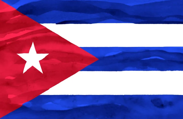 Küba'nın boyanmış bayrak — Stok fotoğraf