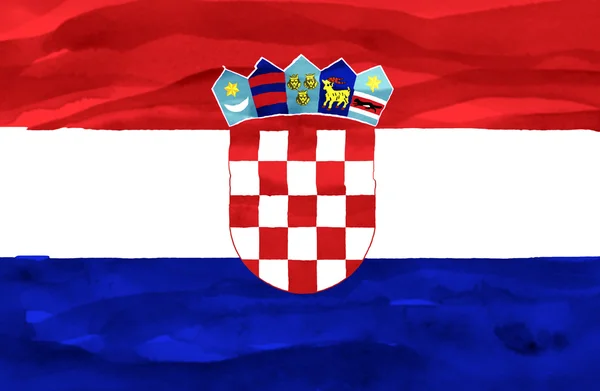 Painted flag of Croatia — Stock Photo, Image