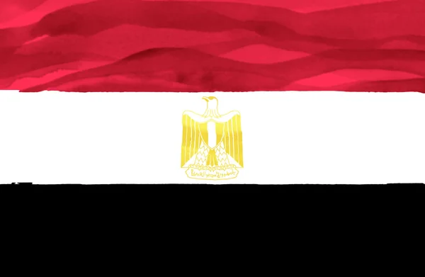 Bemalte Flagge Ägyptens — Stockfoto