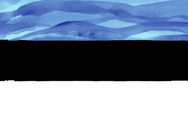 Bandeira pintada de Estonia — Fotografia de Stock