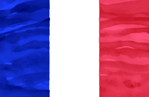 Drapeau peint de France — Photo