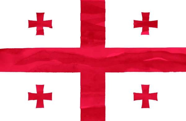 Painted flag of Georgia — Stock Photo, Image