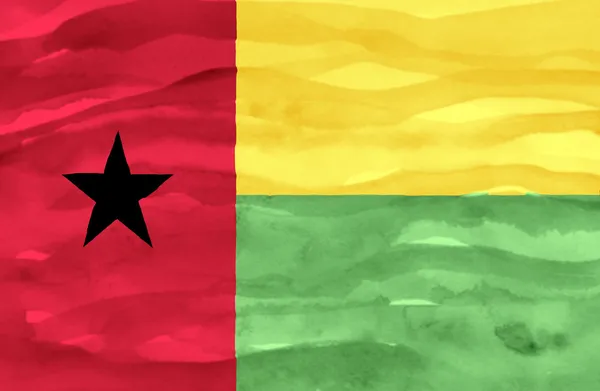 ギニアビサウの塗られた旗 — ストック写真