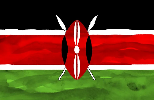 Painted flag of Kenya — Stock Photo, Image