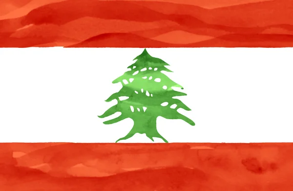 Drapeau peint du Liban — Photo