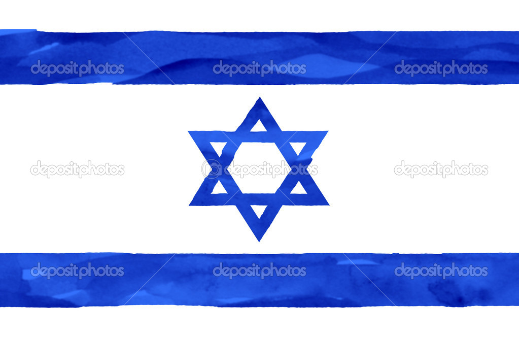 Painted flag of Israel