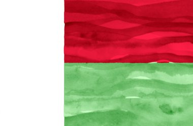 boyalı Madagaskar bayrağı
