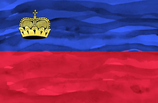 Χειροποίητη σημαία του Λιχτενστάιν — Φωτογραφία Αρχείου