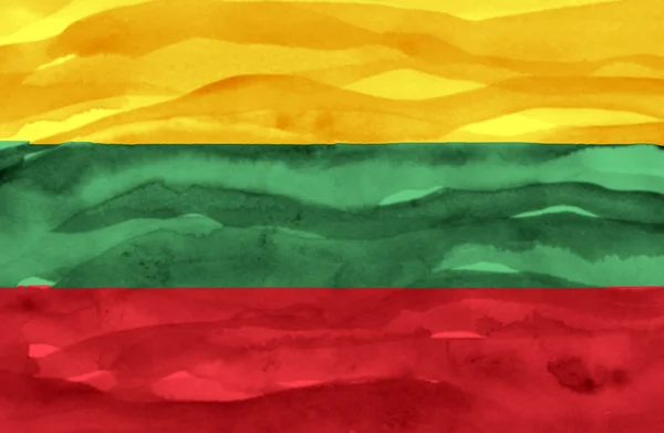 Painted flag of Lithuania — Stock Photo, Image