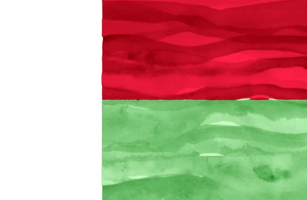 Malované Madagaskarská vlajka — Stock fotografie