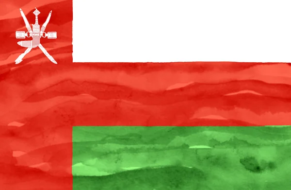 Geschilderde vlag van oman — Stok fotoğraf