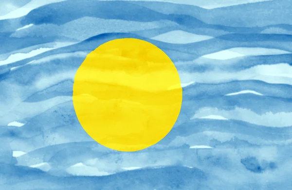 Malowane flaga palau — Zdjęcie stockowe