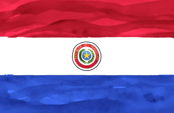 Окрашенный флаг Парагвая — стоковое фото