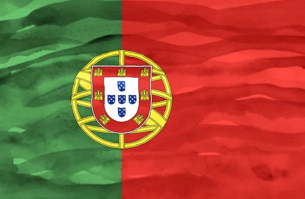 Painted flag of Portugal — Stock Photo, Image