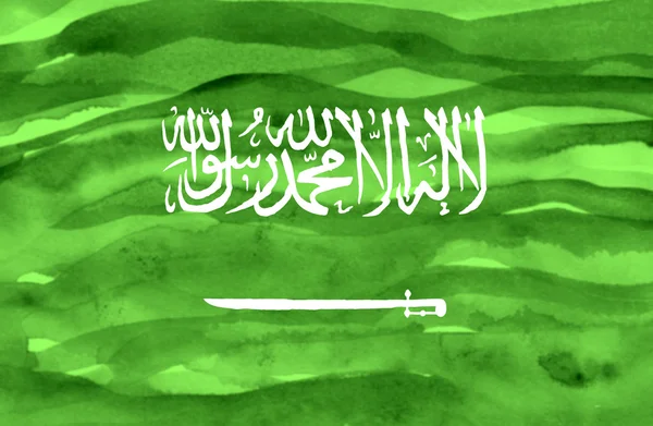 Painted flag of Saudi Arabia — Stock Photo, Image