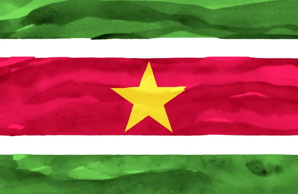 Bandiera dipinta del Suriname — Foto Stock