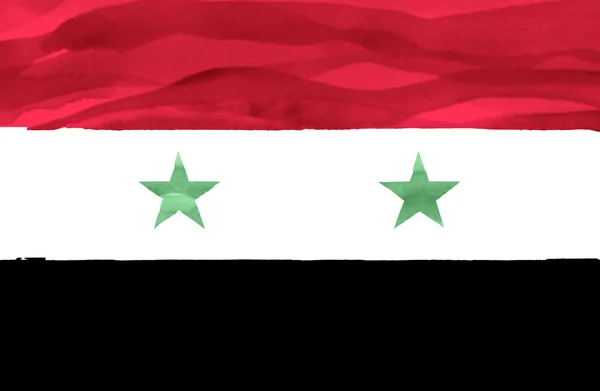 Bandiera dipinta della Siria — Foto Stock