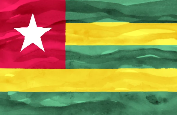 Painted flag of Togo — Stock Photo, Image
