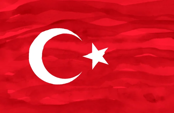 Painted flag of Turkey — Stock Photo, Image