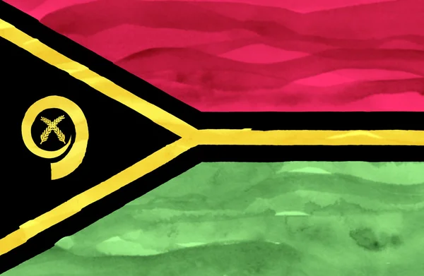 Drapeau peint de Vanuatu — Photo