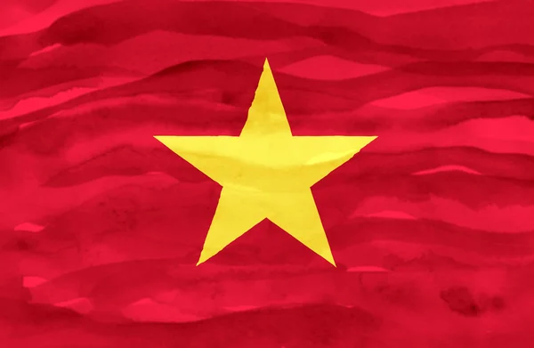 Geschilderde vlag van vietnam — Stockfoto