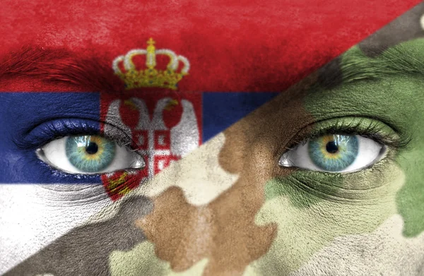 Soldier from Serbia — Stock Photo, Image