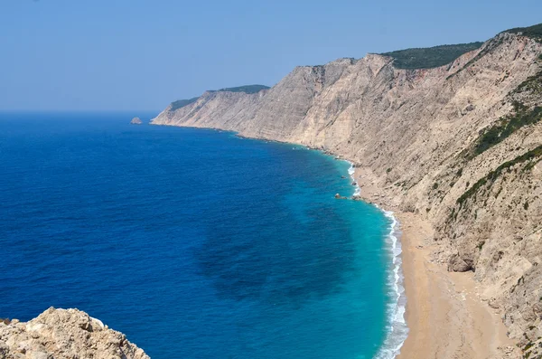 Slavná pláž amos na kefalonia Řecko — Stock fotografie