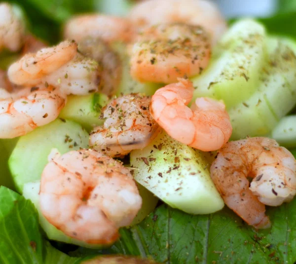 Seafood salad closeup — Stok Foto