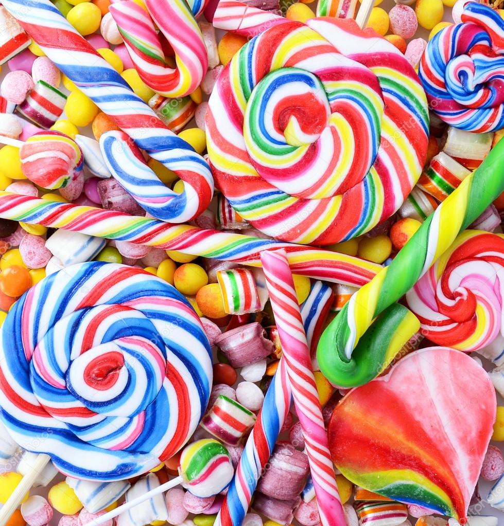 Multicolored candy background