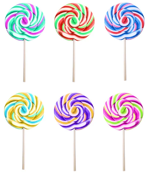 Set of colorful lolipops isolated on white background — Stock Photo, Image