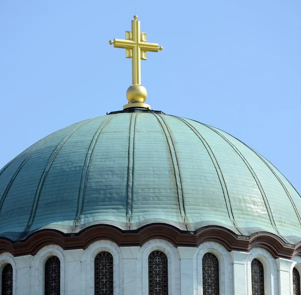 Ayrıntı saint sava Kilisesi Belgrad - Sırbistan — Stok fotoğraf