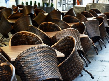 Restoran ve kafe kavramsal görüntü sezon sonu